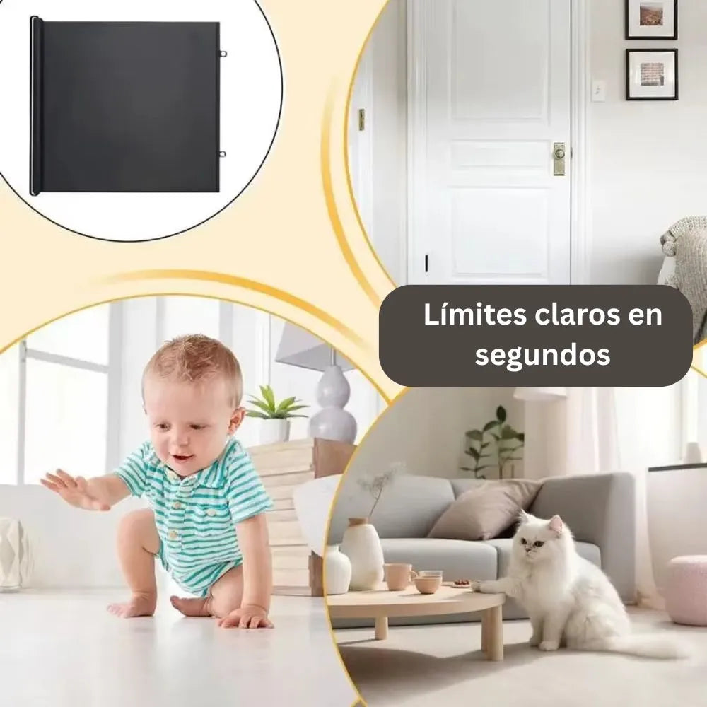 LimiFlex Pro® - Malla retráctil de seguridad: Bebé y mascotas fuera de peligro