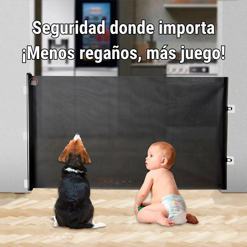 LimiFlex Pro® - Malla retráctil de seguridad: Bebé y mascotas fuera de peligro