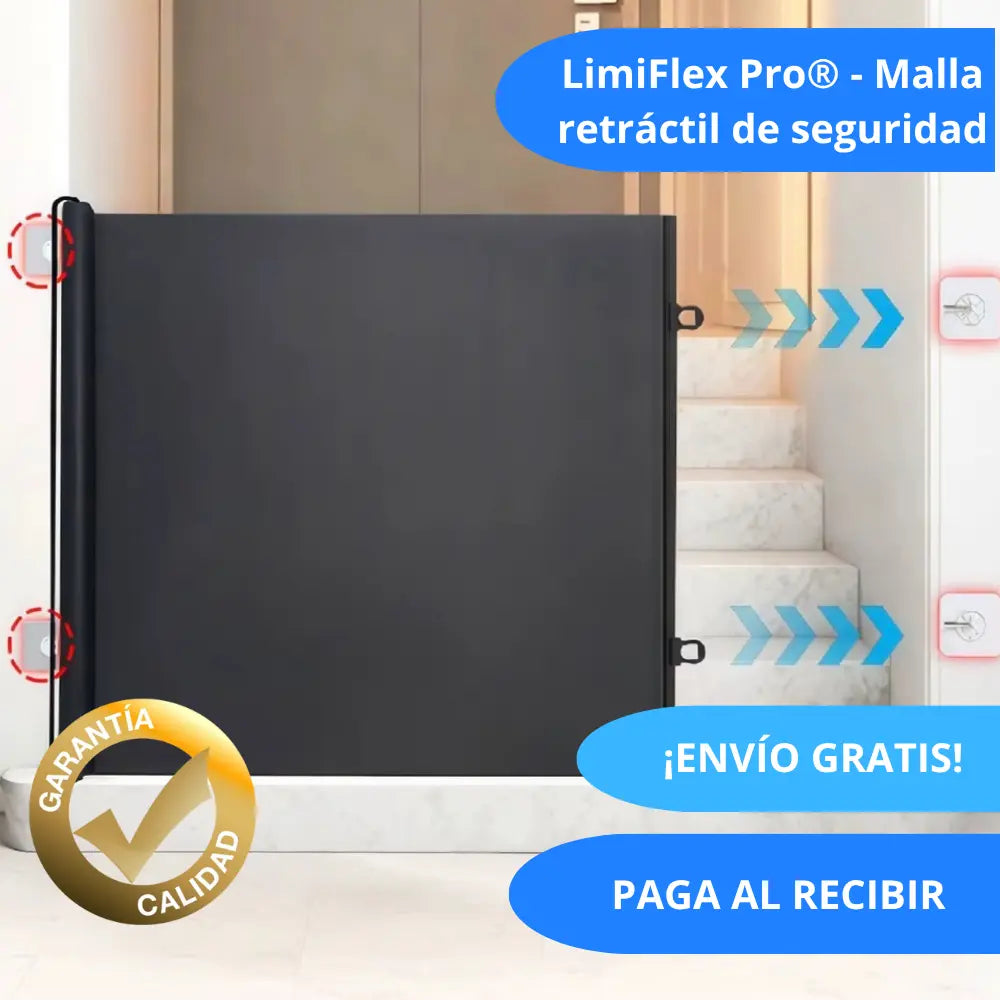 LimiFlex Pro® - Malla retráctil de seguridad: Bebé y mascotas fuera de peligro